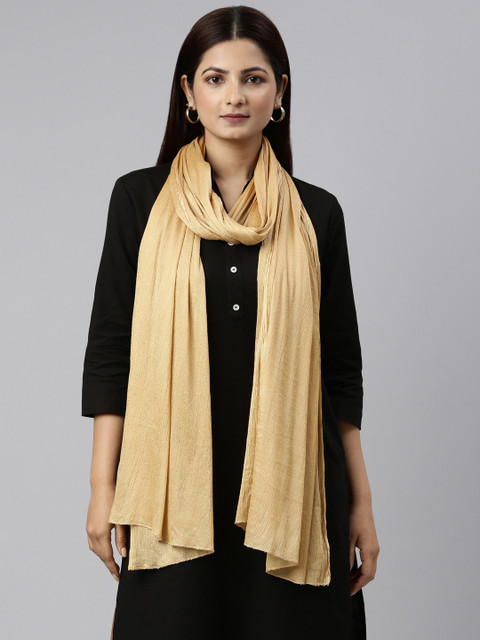 TWIN BIRDS Solid Lightweight Shimmer Dupatta