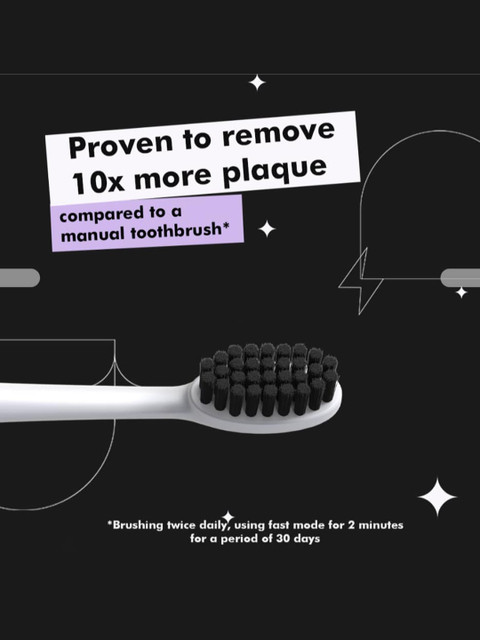 Perfora Set of 2 ETB V2 Sonic Technology Electric Toothbrush- Dark Night & Moonstone White - Image 3