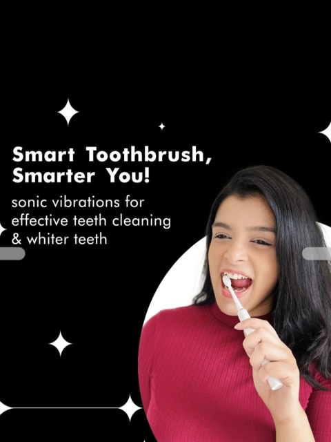 Perfora Set Of 2 Sonic Electric Toothbrush - Lilac Lavender & Moonstone White - Image 5