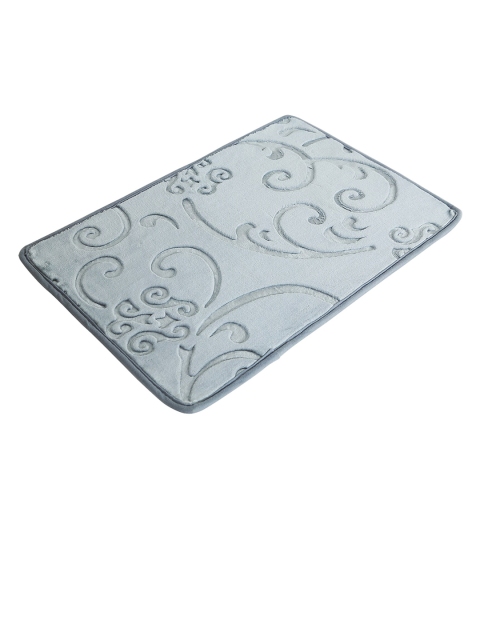 CURIOUS LIFESTYLE Grey Floral-Embossed Anti-Slip Door Mat - Image 3