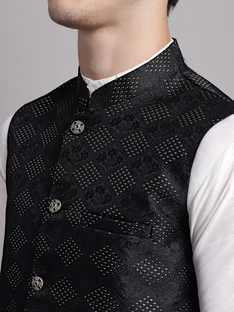 Jompers Woven Design Nehru Jacket - Image 2