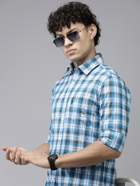 U.S. Polo Assn. Tailored Fit Checked Pure Cotton Casual Shirt