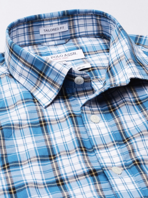 U.S. Polo Assn. Tailored Fit Checked Pure Cotton Casual Shirt - Image 2