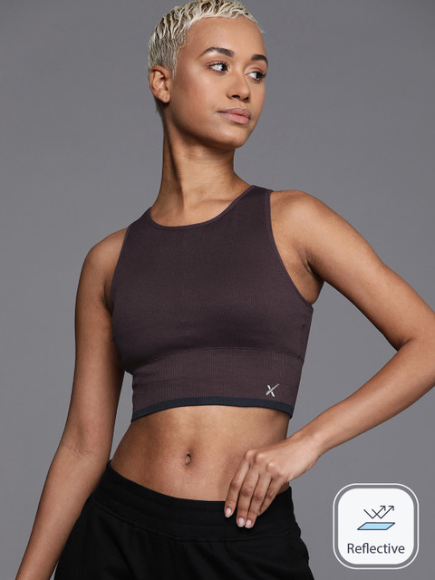 HRX by Hrithik Roshan Full Coverage Lightly Padded Seamless Anti Microbial Yoga Bra