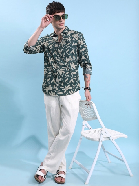 KETCH Slim Fit Floral Printed Cotton Casual Shirt - Image 6