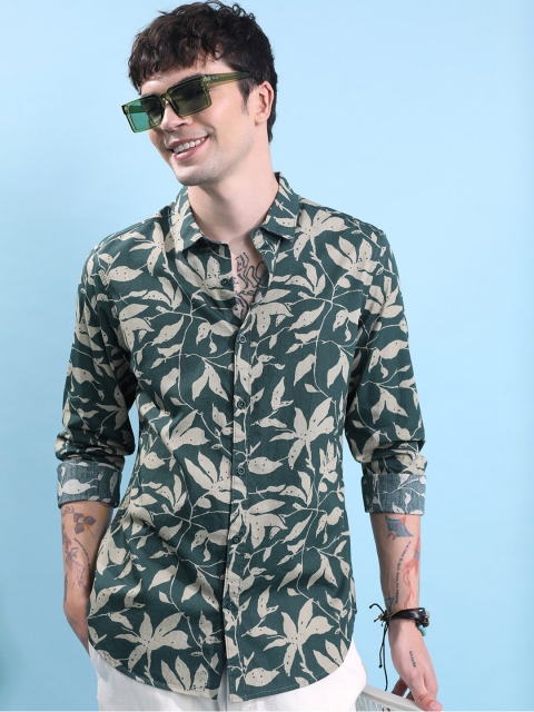KETCH Slim Fit Floral Printed Cotton Casual Shirt