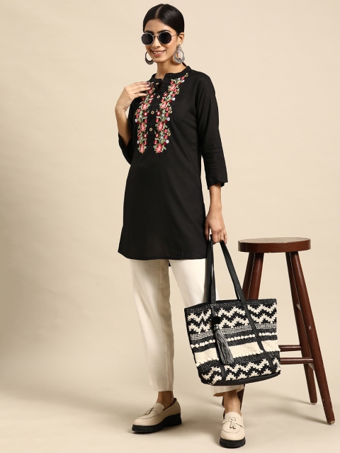 Sangria Floral Yoke Design Kurti - Image 6