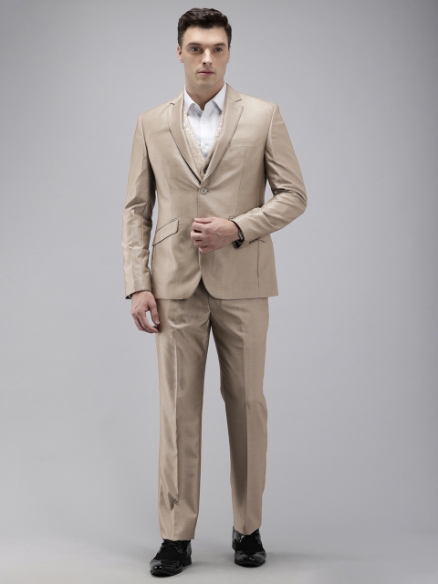 Park Avenue Notched Lapel Single Breasted 3 Piece Party Suits