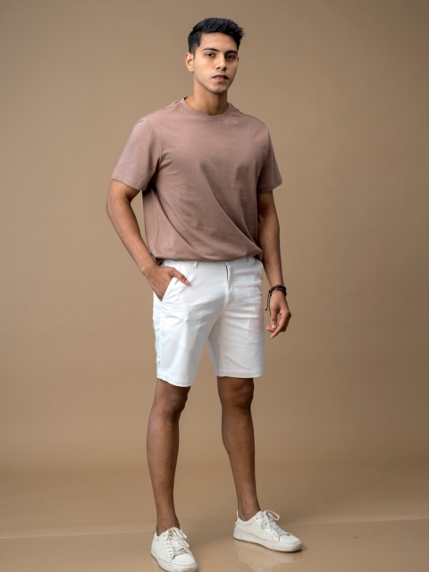 KINGDOM OF WHITE Men Mid-Rise Cotton Shorts - Image 3