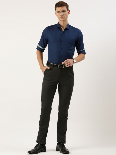 Peter England Men Slim Fit Opaque Formal Shirt - Image 6