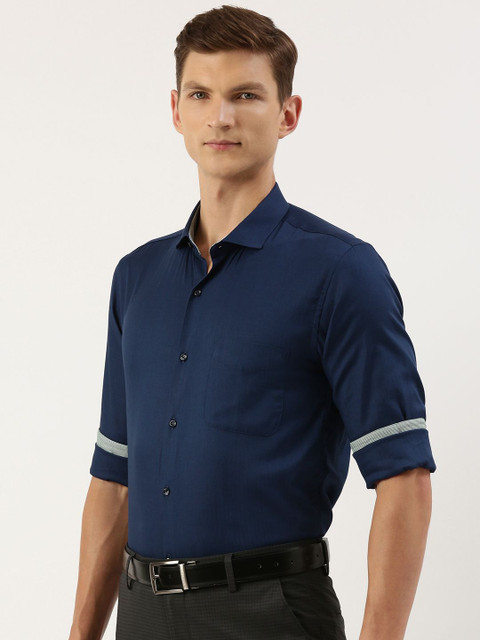 Peter England Men Slim Fit Opaque Formal Shirt - Image 4