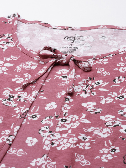 Nejo Floral Printed Maternity Maxi Nightdress - Image 2