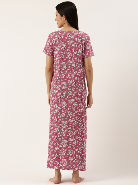Nejo Floral Printed Maternity Maxi Nightdress - Image 4