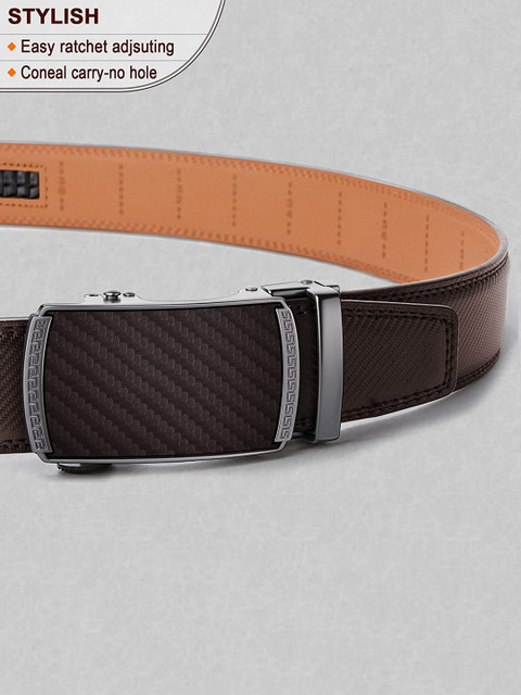 ZORO Men Textured Slim Leather Belt - Image 6