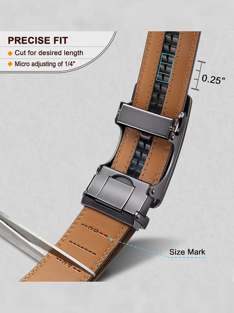 ZORO Men Textured Slim Leather Belt - Image 7