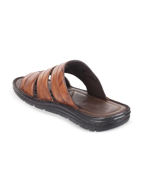 Metro Men Textured Leather Comfort Sandals - Image 2