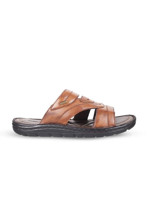 Metro Men Textured Leather Comfort Sandals - Image 3