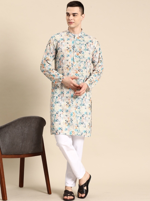 Anouk Abstract Embroidered Straight Pure Cotton Kurta - Image 5