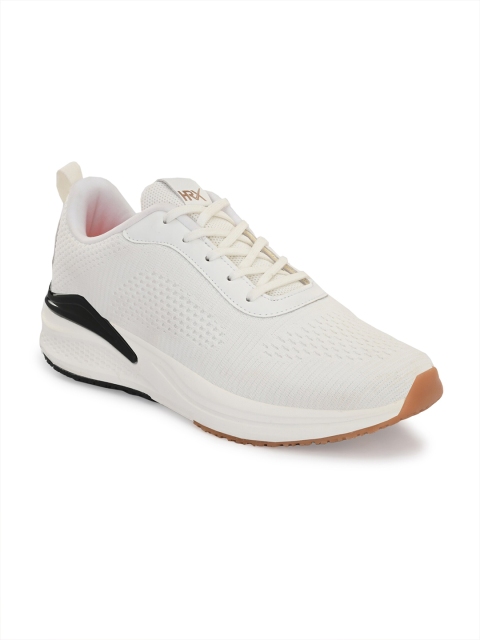HRX by Hrithik Roshan Men White Mesh Flyknit Running Non-Marking Shoes - Image 2