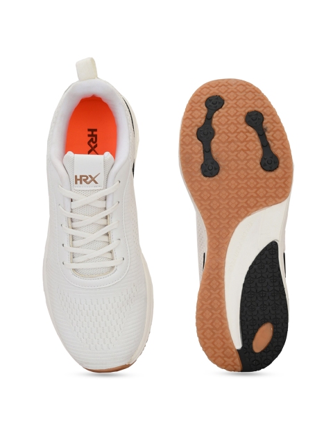 HRX by Hrithik Roshan Men White Mesh Flyknit Running Non-Marking Shoes - Image 4