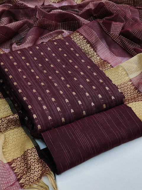 KALINI Ethnic Motifs Woven Design Unstitched Dress Material