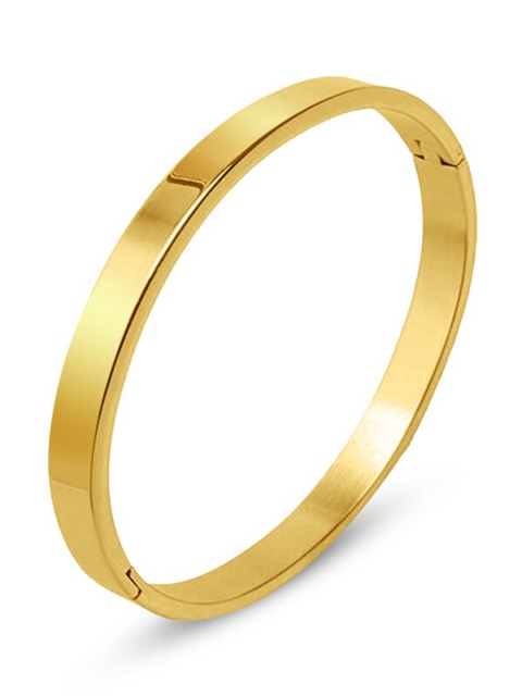 MEENAZ Gold-Toned Gold-Plated Kada Bracelet