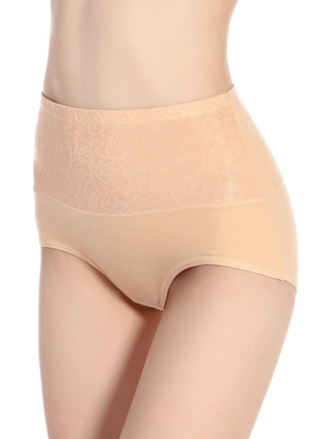 PLUMBURY Self Design Cotton High Waist Tummy Control Hipster Briefs - Image 2