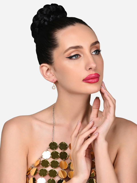 Buy AMI Rose Gold Plated Contemporary Hoop Earrings - - Accessories for Women - Image 5