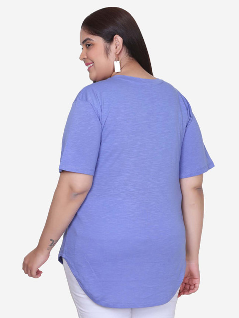 IN Love Graphic Printed Round Neck Plus Size Cotton T-shirt - Image 5