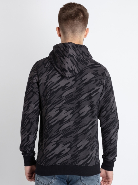 Status Quo Abstract Printed Hooded Cotton Sweatshirt - Image 4