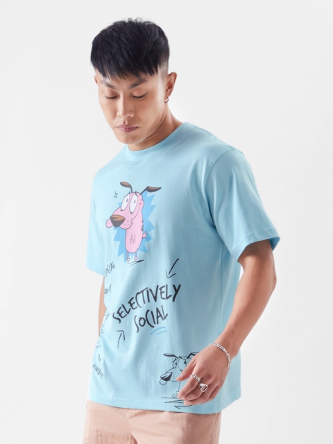 The Souled Store Courage Kinda Antisocial Round Neck Cotton Casual T-Shirt - Image 3