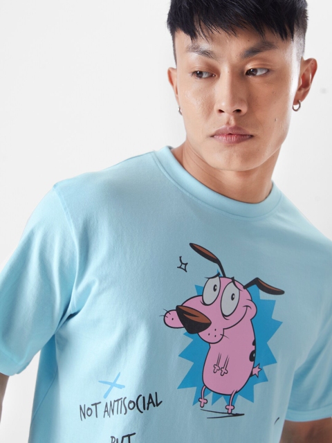 The Souled Store Courage Kinda Antisocial Round Neck Cotton Casual T-Shirt - Image 2