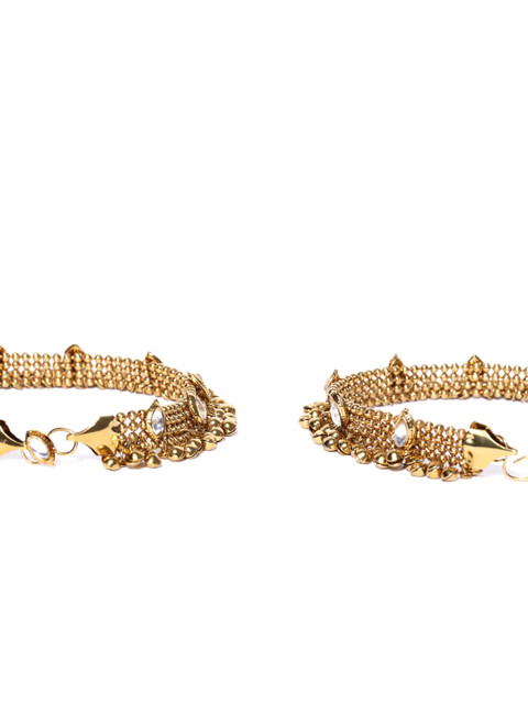 YouBella Gold-Toned Stone-Studded Anklets - Image 5
