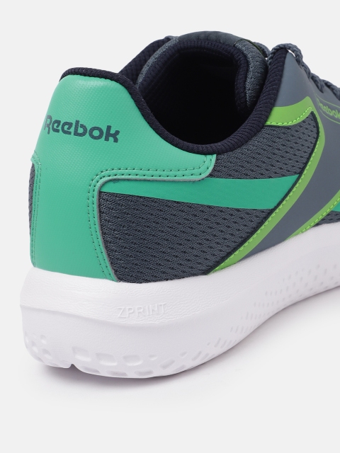 Reebok Men Woven Design Breeze Glide Running Shoes with Brand Logo Detail - Image 4