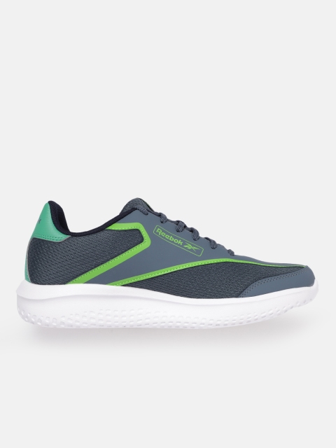 Reebok Men Woven Design Breeze Glide Running Shoes with Brand Logo Detail - Image 2