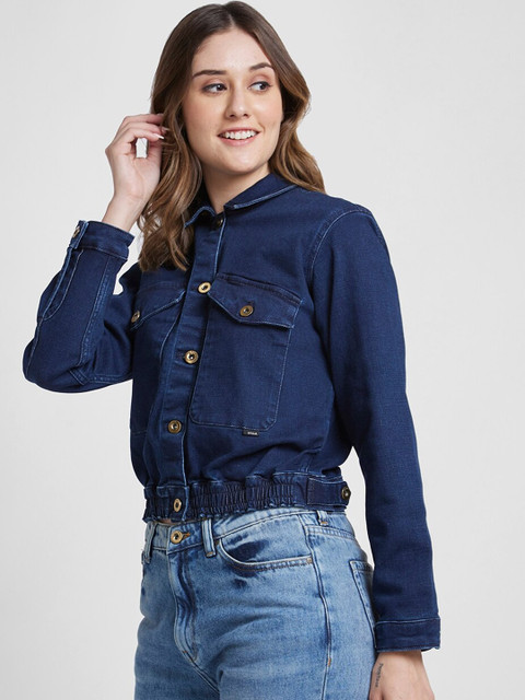 SPYKAR Denim Jacket with Patchwork - Image 3