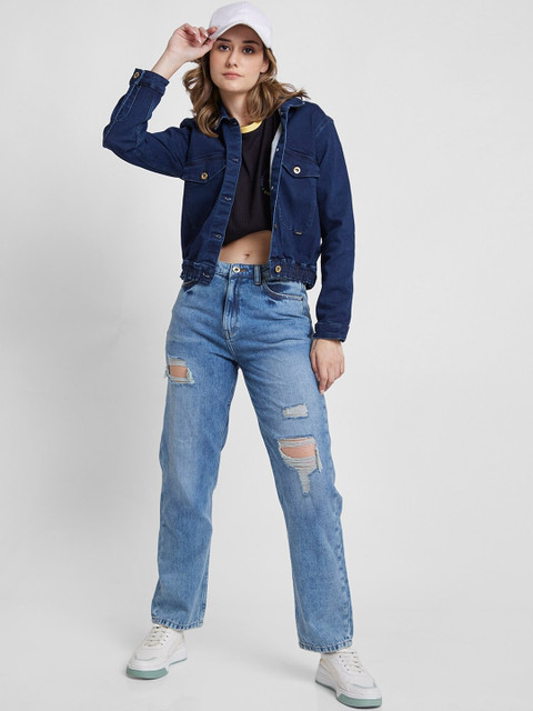 SPYKAR Denim Jacket with Patchwork - Image 6