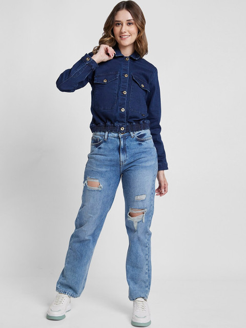 SPYKAR Denim Jacket with Patchwork - Image 5