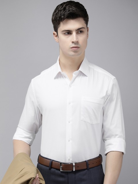 Arrow Self Design Manhattan Slim Fit Pure Cotton Formal Shirt