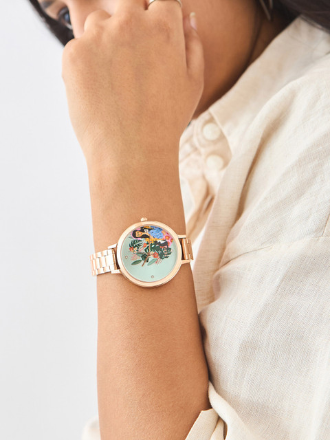 TEAL BY CHUMBAK Women Embellished Dial & Analogue Watch 8907605128684