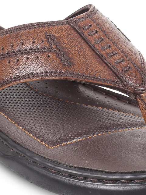 Mochi Men Open Toe Leather Comfort Sandals - Image 5
