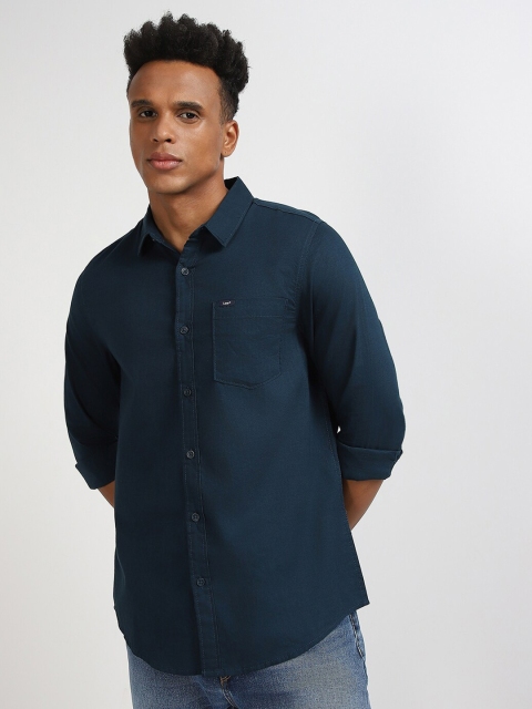 Lee Spread Collar Cotton Casual Slim Fit Shirt - Image 5