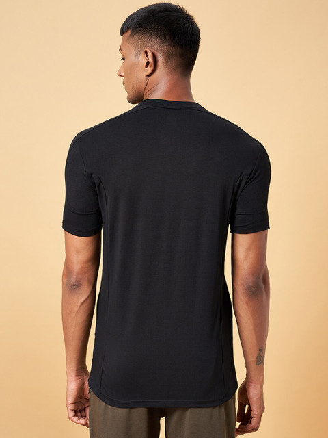 Ajile by Pantaloons Typography Printed Slim Fit Cotton Sports T-shirt - Image 3
