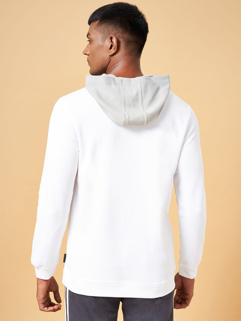 Ajile by Pantaloons Typography Hooded Full Sleeves Slim Fit Sports T-shirt - Image 4