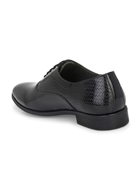 House of Pataudi Men Textured Formal Oxfords - Image 3