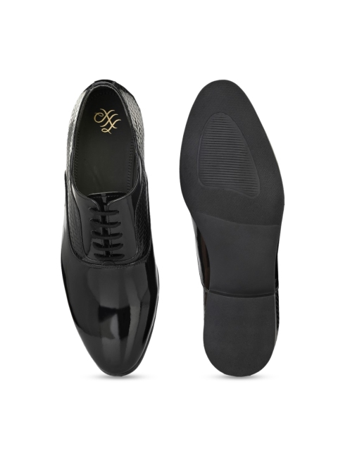 House of Pataudi Men Textured Formal Oxfords - Image 5