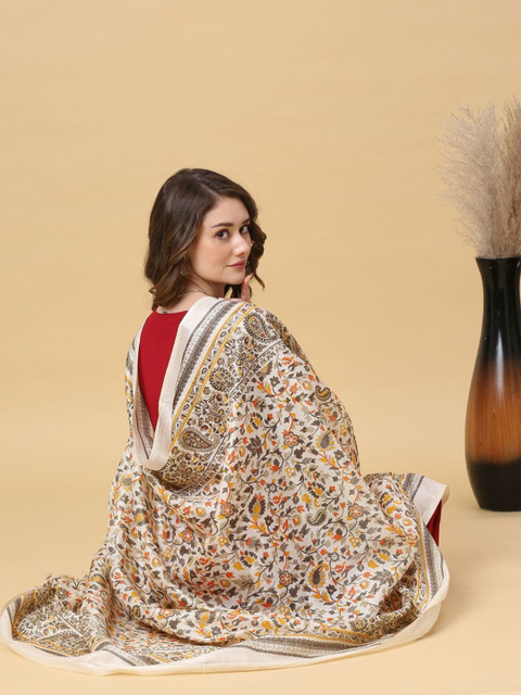 Dupatta Bazaar Floral Printed Art Silk Dupatta - Image 5
