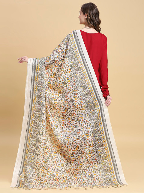 Dupatta Bazaar Floral Printed Art Silk Dupatta - Image 4