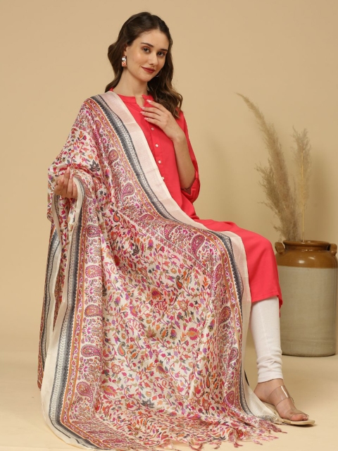 Dupatta Bazaar Floral Printed Art Silk Dupatta - Image 5