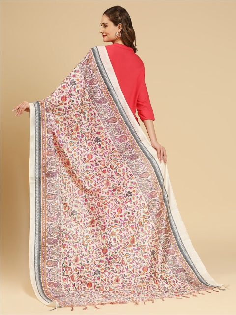 Dupatta Bazaar Floral Printed Art Silk Dupatta - Image 4
